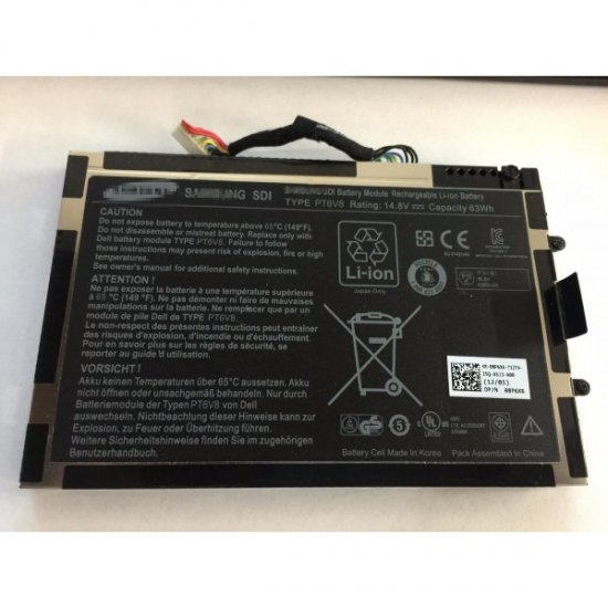 Replacement For Dell PT6V8 Battery 63Wh 14.8V