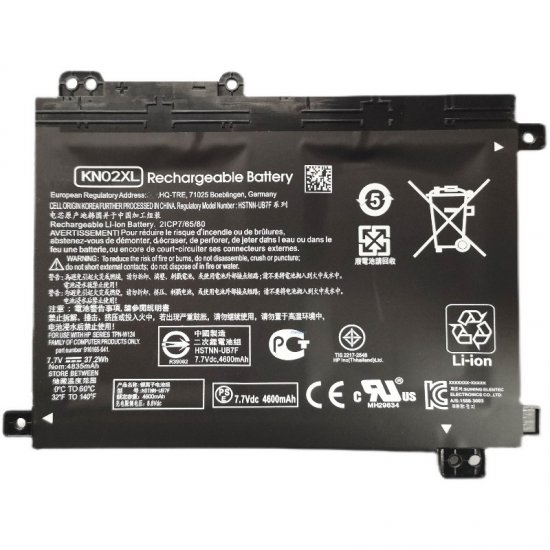Replacement For HP HSTNN-UB7FBattery 4835mAh 7.7V