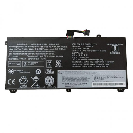 Replacement For Lenovo SB10K12721 Battery 44Wh 11.25V