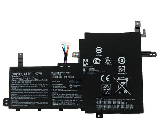 Replacement For Asus X531F Laptop Battery 42Wh 11.52V