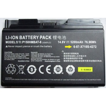 Replacement For Clevo P150HMBAT-8 Battery 5200mAh 14.8V