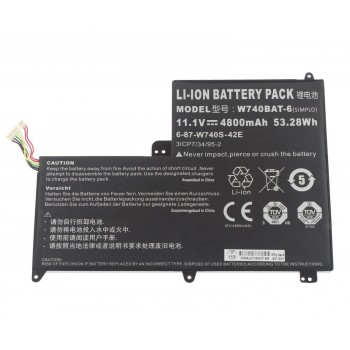 Replacement For Clevo 6-87-W740S-42E Battery 4800mAh 11.1V