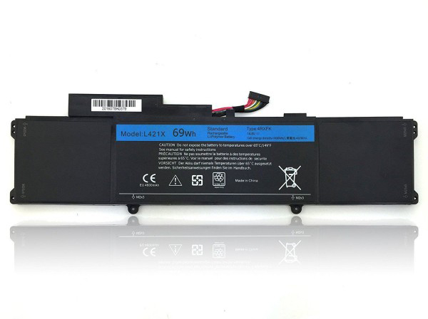 Replacement For Dell XPS 14 L421X 14-L421X Battery 14.8V 69Wh