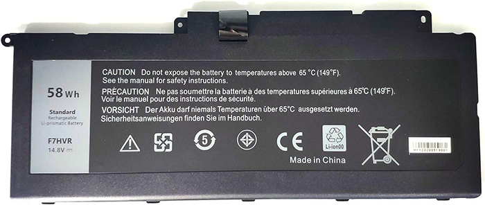 Replacement For Dell F7HVR Battery 58Wh 14.8V