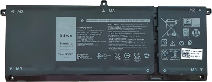 Replacement For Dell Inspiron 7300 7500 2-in-1 Silver Battery 40Wh 11.25V