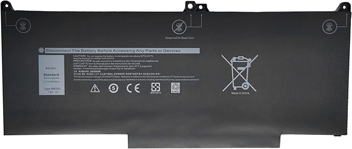Replacement For Dell MXV9V Battery 60Wh 7.6V