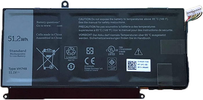 Replacement For Dell VH748 Battery 51.2Wh 11.4V