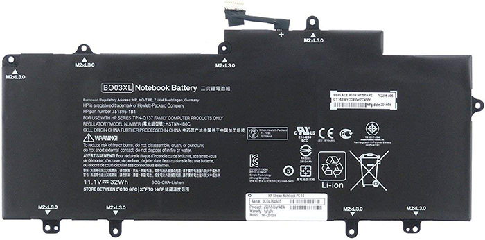 Replacement For HP TPN-Q152 Battery 37Wh 11.4V