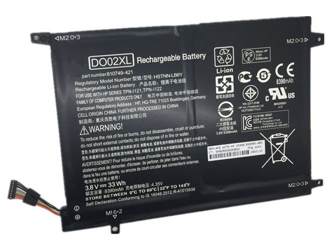 Replacement For HP TPN-I121 TPN-I122 Battery 33Wh 3.8V
