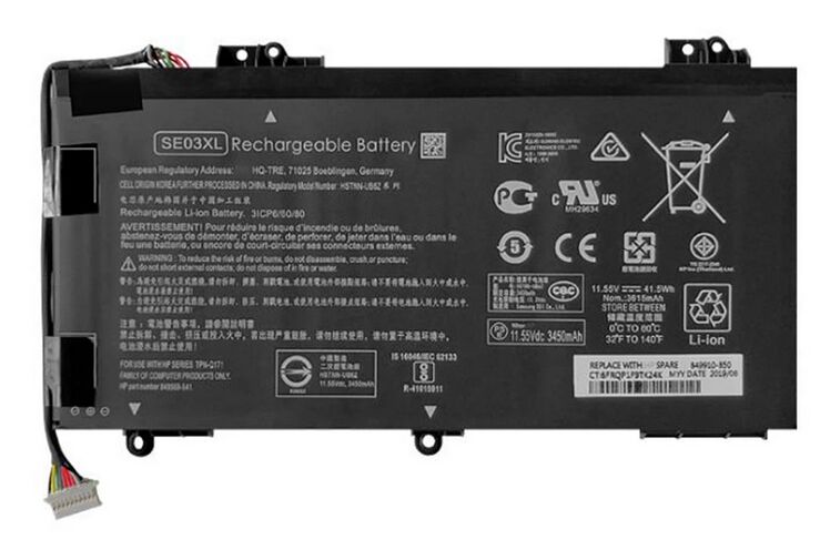 Replacement For HP HSTNN-UB6Z Battery 41.5Wh 11.55V