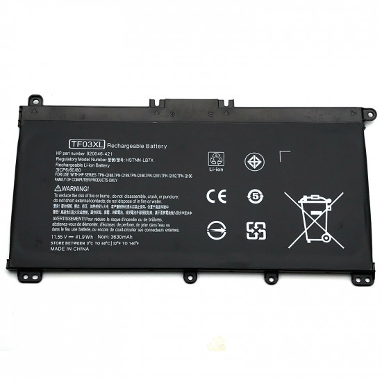 Replacement For HP TF03XL Battery 41.9Wh 11.55V