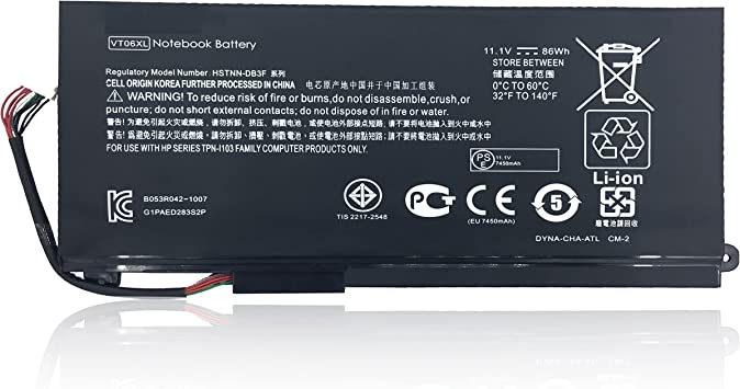 Replacement For HP VT06XL Battery 86Wh 11.1V