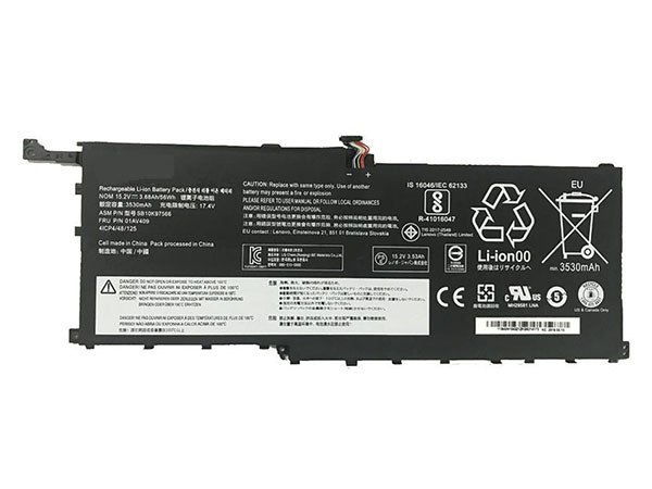 Replacement For Lenovo ThinkPad X1 Yoga Carbon 4th Gen Battery 52Wh 15.2V